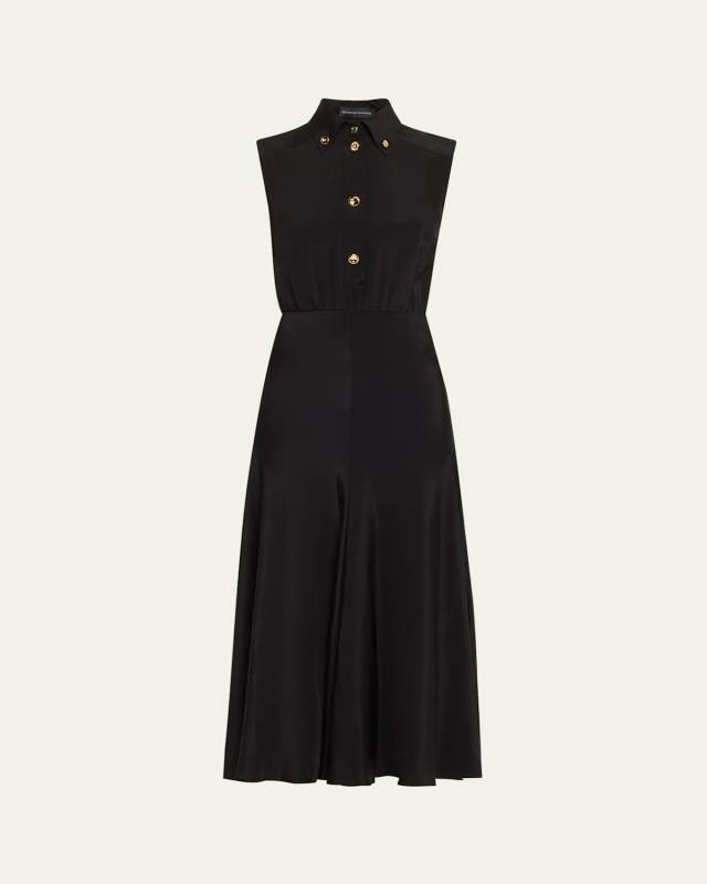 Sleeveless Button Down Shirtdress